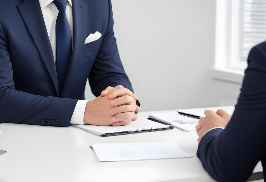 two people in a job interview